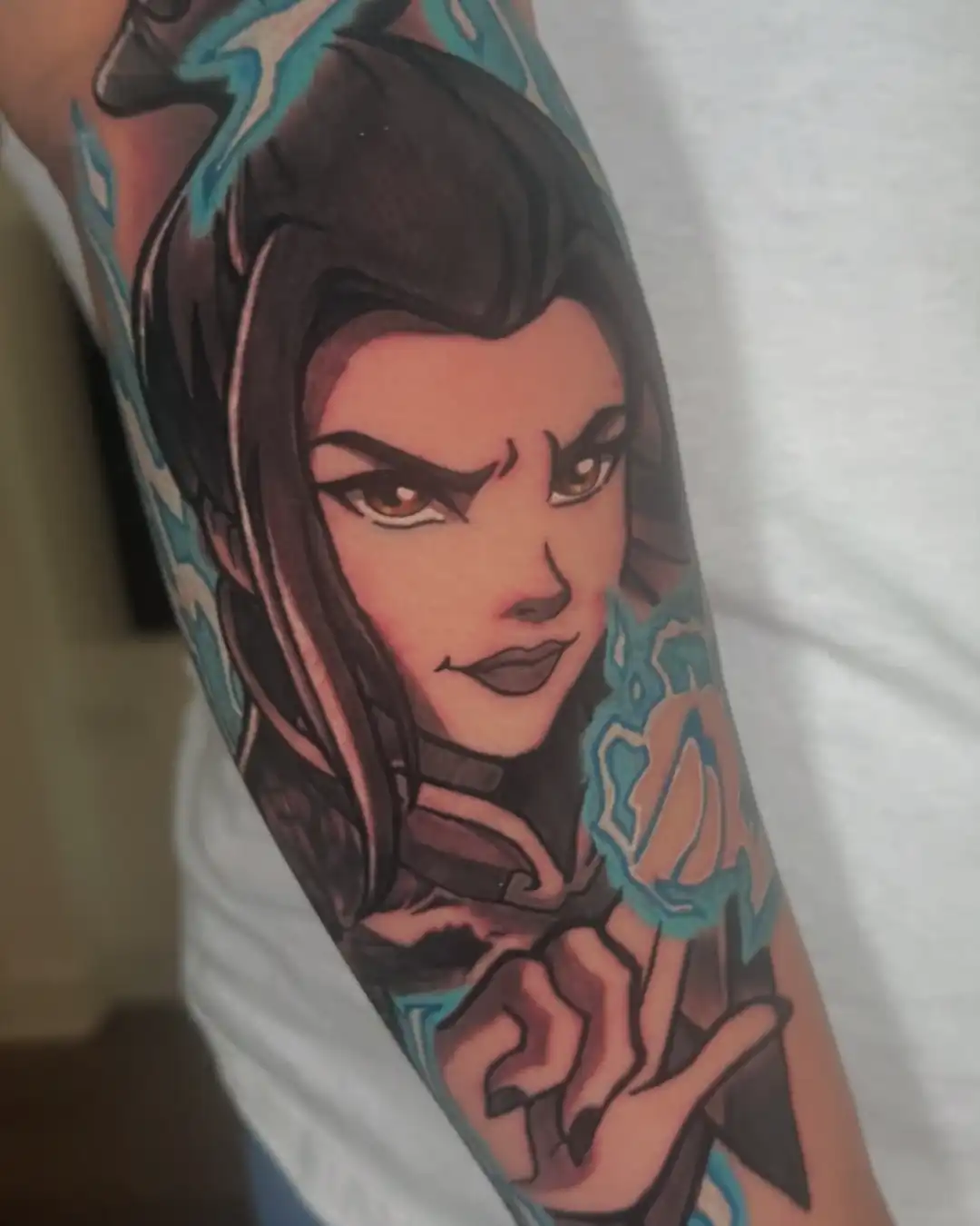TJ Brown colorful anime tattoos