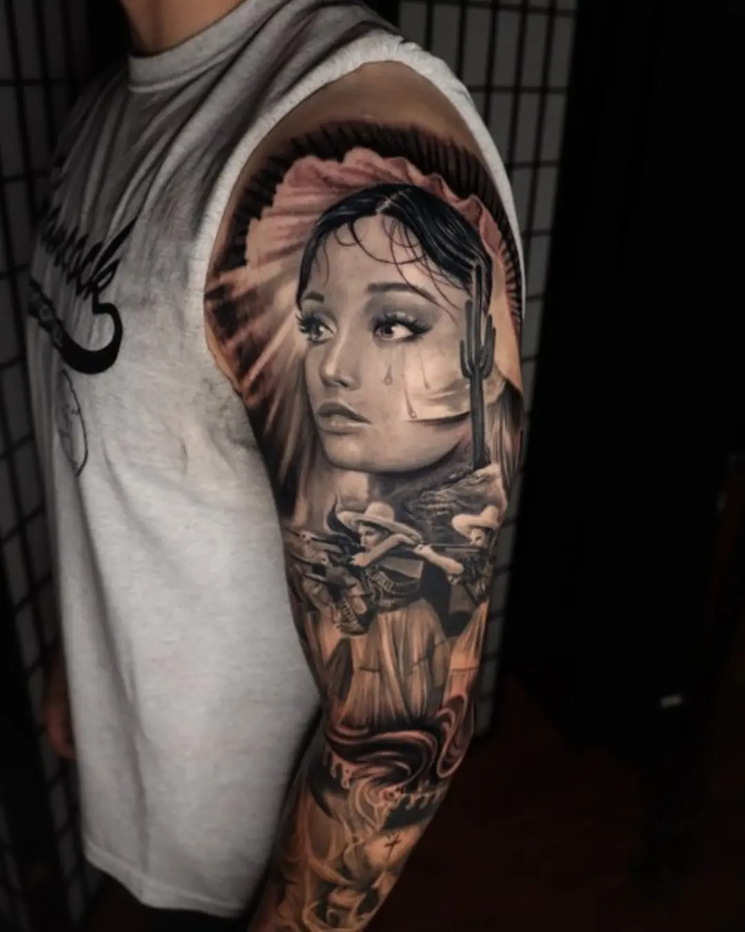 black and grey tattoos for men