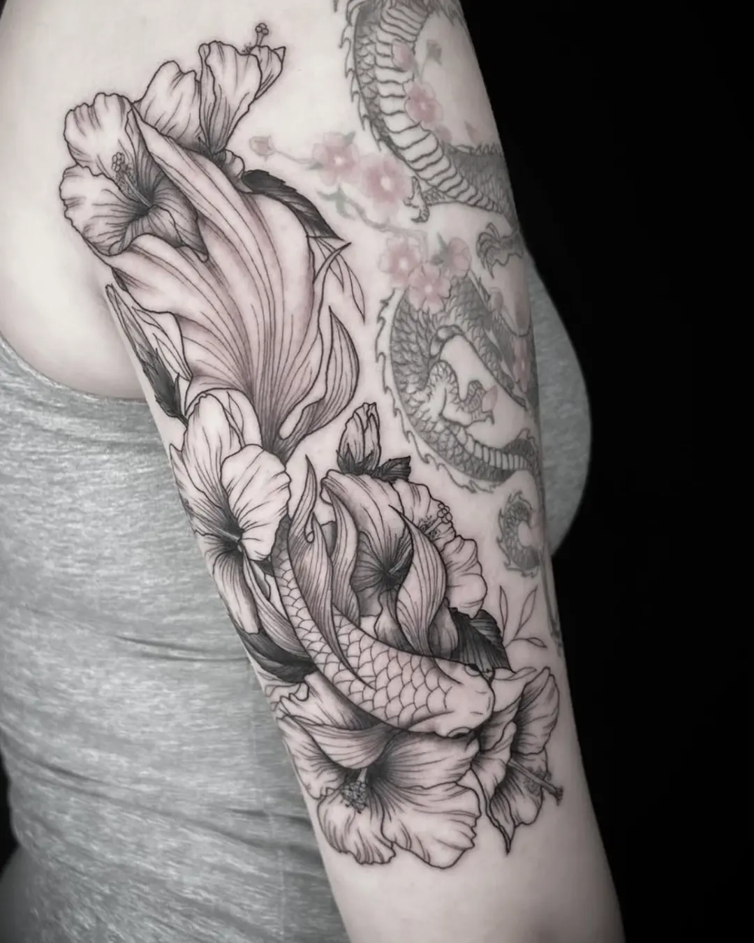 Portfolio Fine Line Tattoo Sleeve Chicago