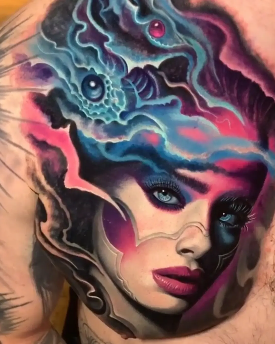 color realism portrait tattoo Chicago
