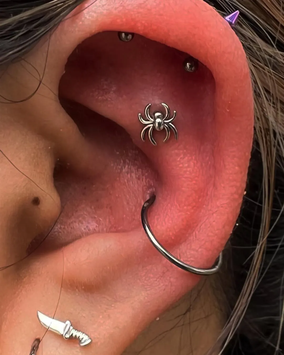 madeline kelso conch piercing spider jewelry