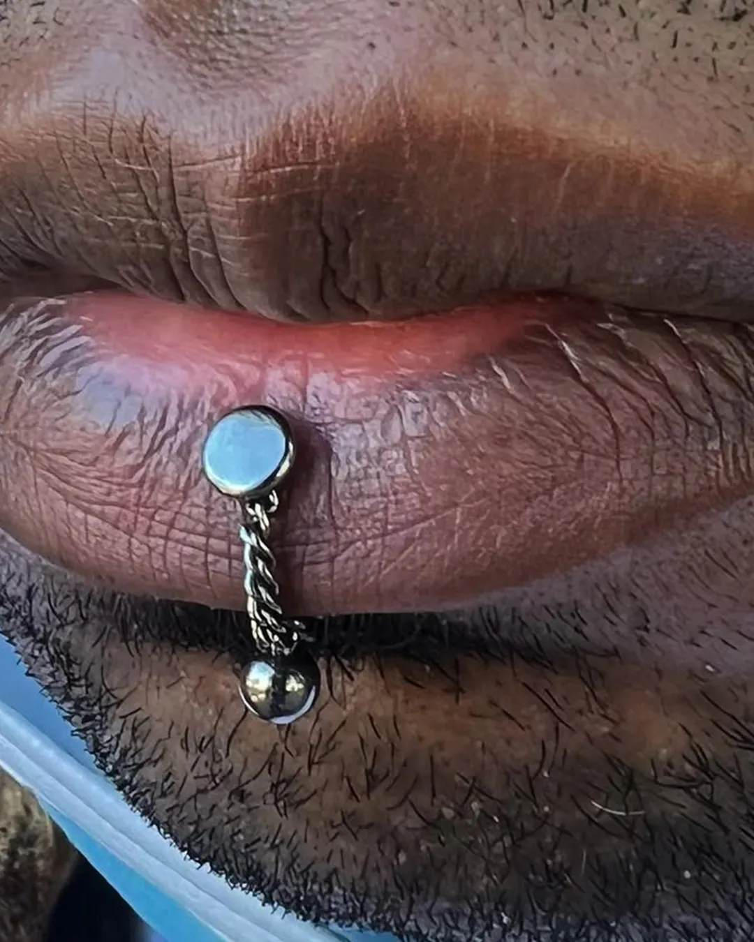 madeline kelso labret piercing chain jewelry