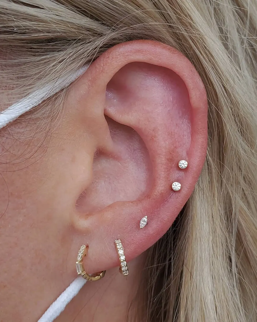 madeline kelso mid helix piercings diamond jewelry