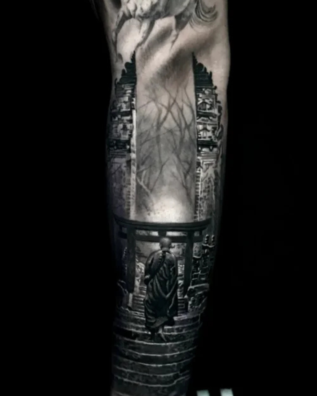Surrealism-tattoo-of-the-moons-surface-embedded-in-the-hand-fusing-planetary-realism-and-body-art