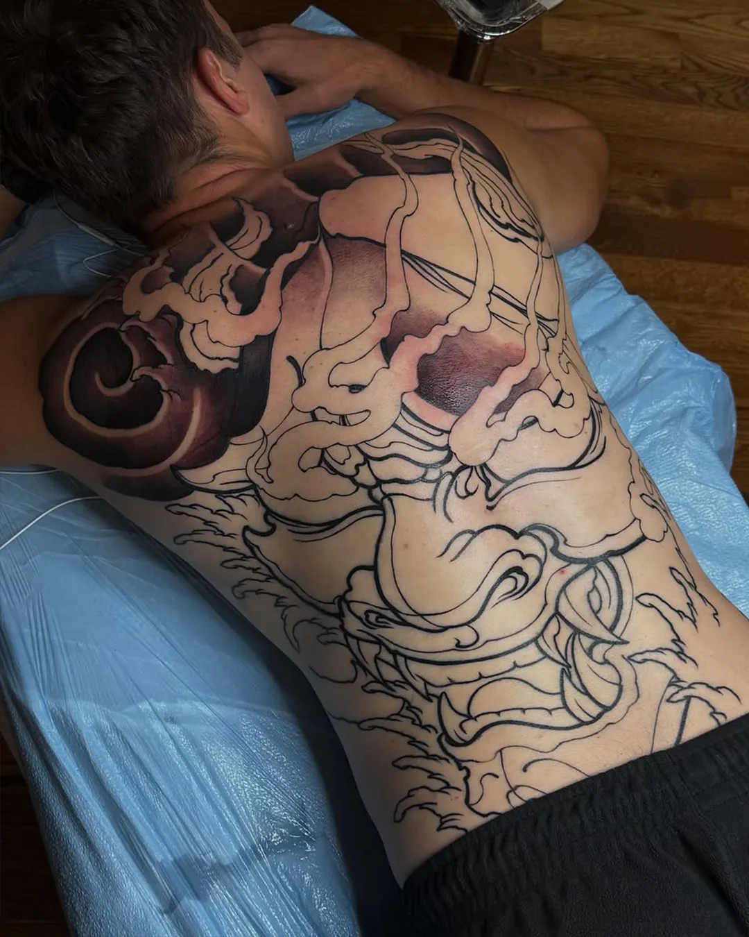 sofiia tattoo artist chicago back tattoo hannya mask