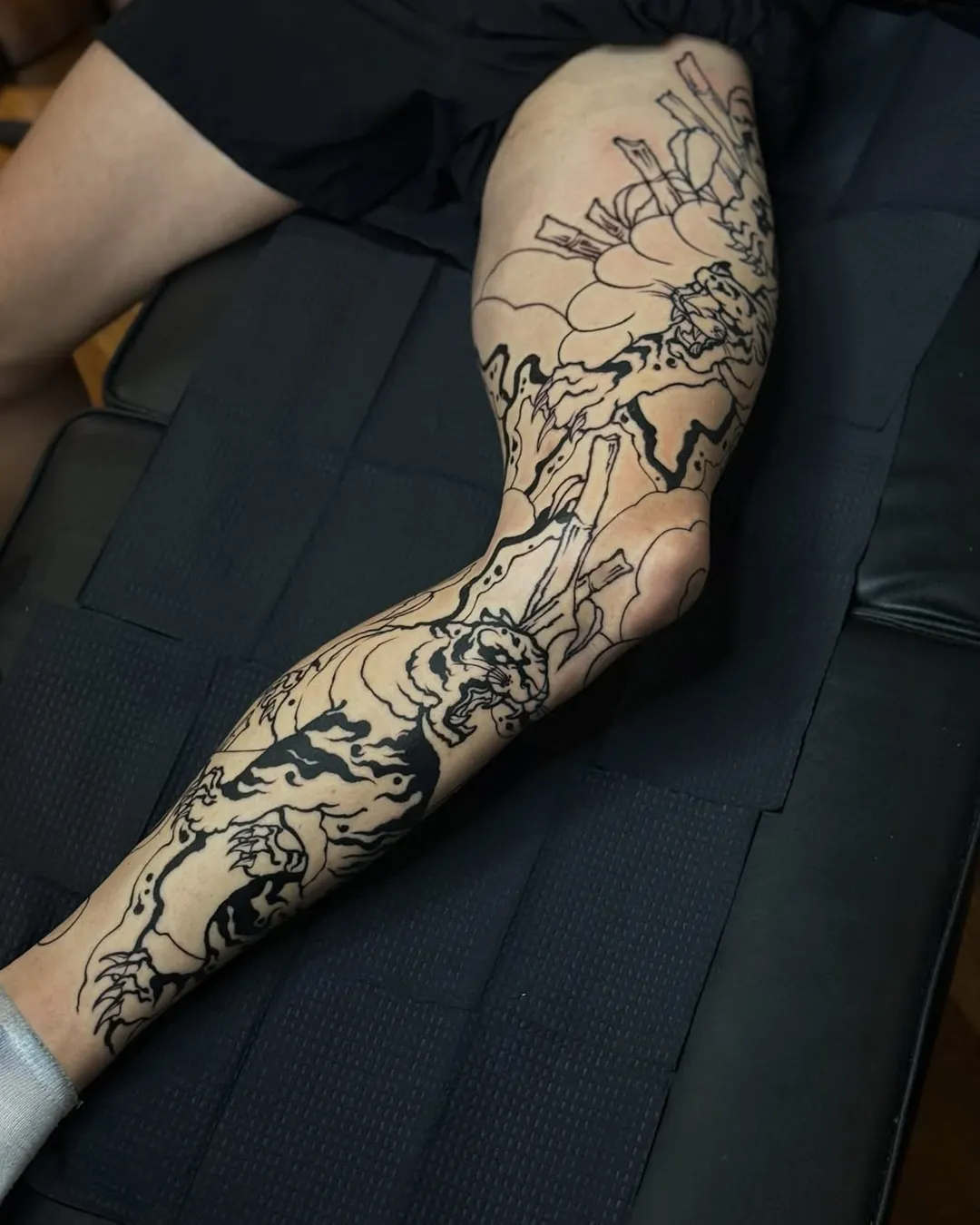 sofiia tattoo artist chicago leg tattoo tigerwebp