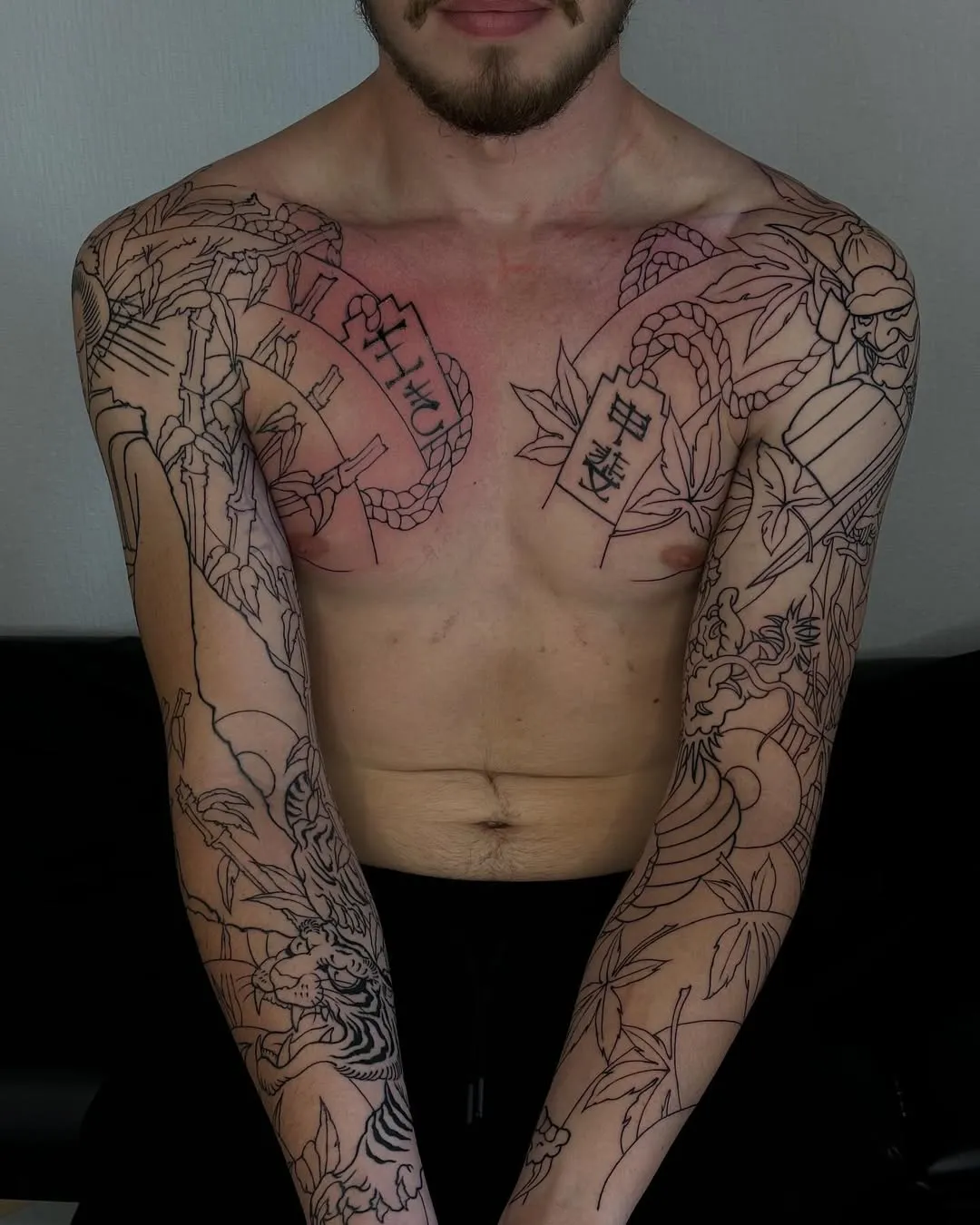 sofiia tattoo artist chicago sleeve tattoo floral geisha