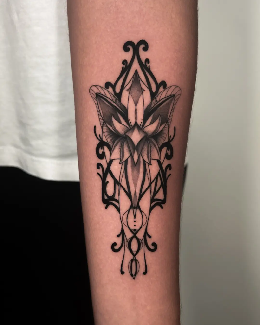 Crystal Thorns ornamental tattoo Chicago