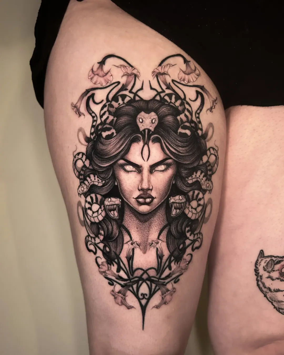 Crystal Thorns tattoo Chicago artist working at Black Atlas Studios