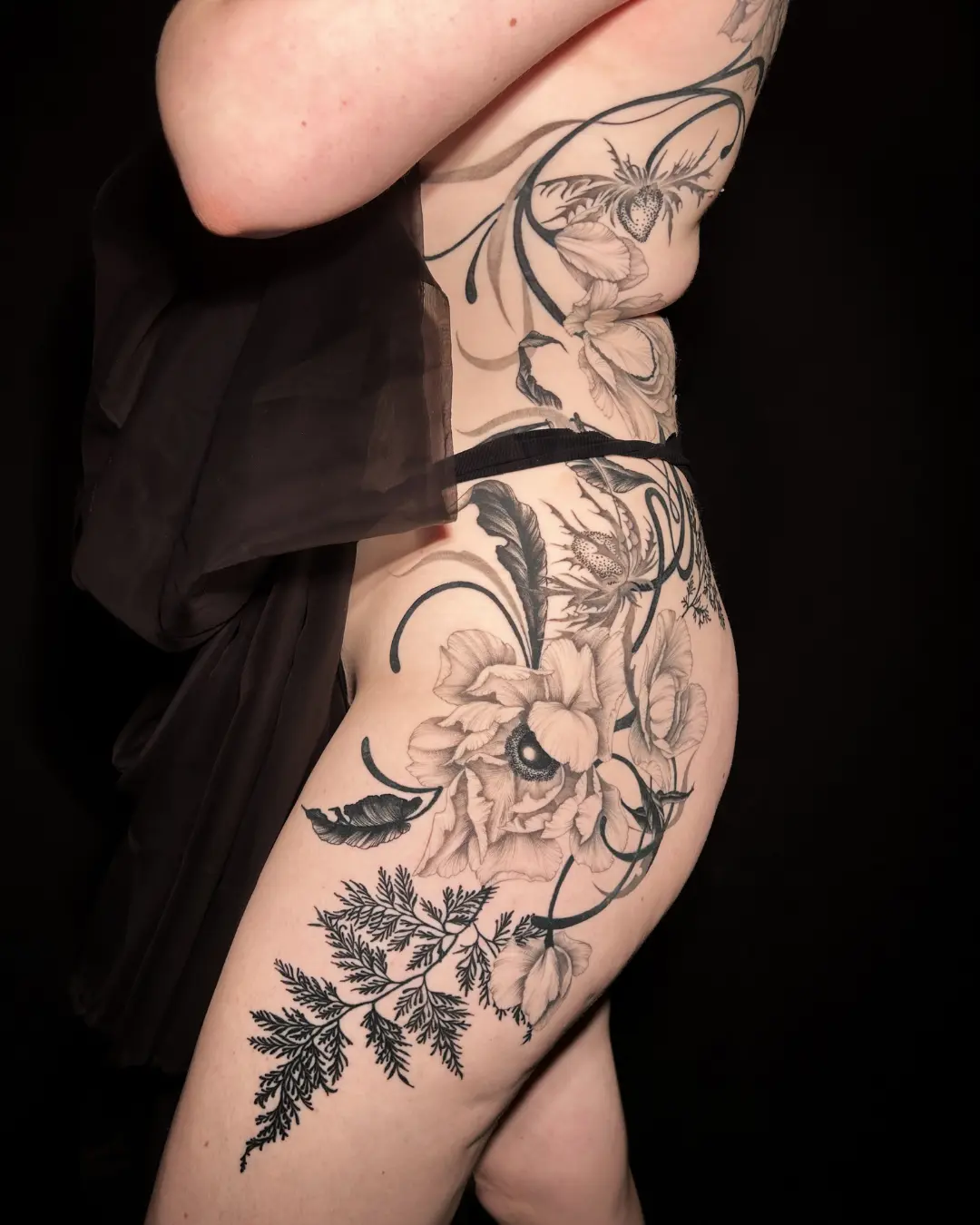 Crystal Thorns tattoo Chicago ornamental tattoo with decorative elements