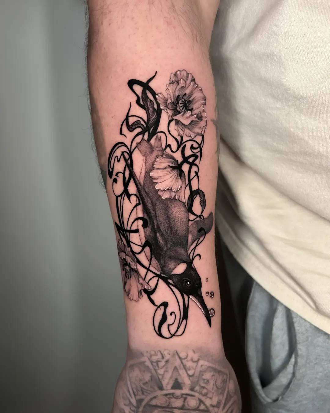 Crystal Thorns tattoo Chicago ornamental tattoo with symmetrical patterns