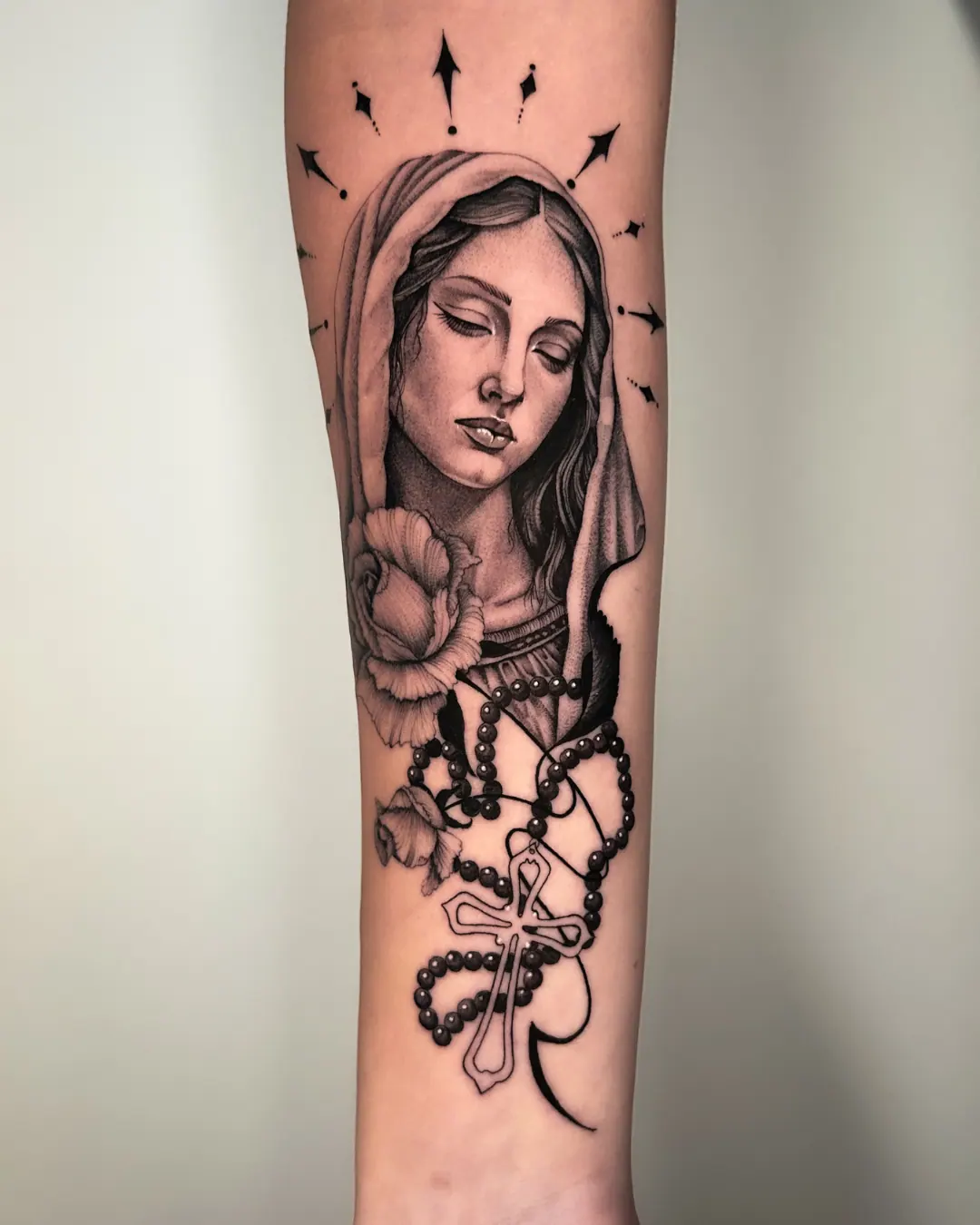 Crystal Thorns tattoo artist Chicago working at Black Atlas Studios